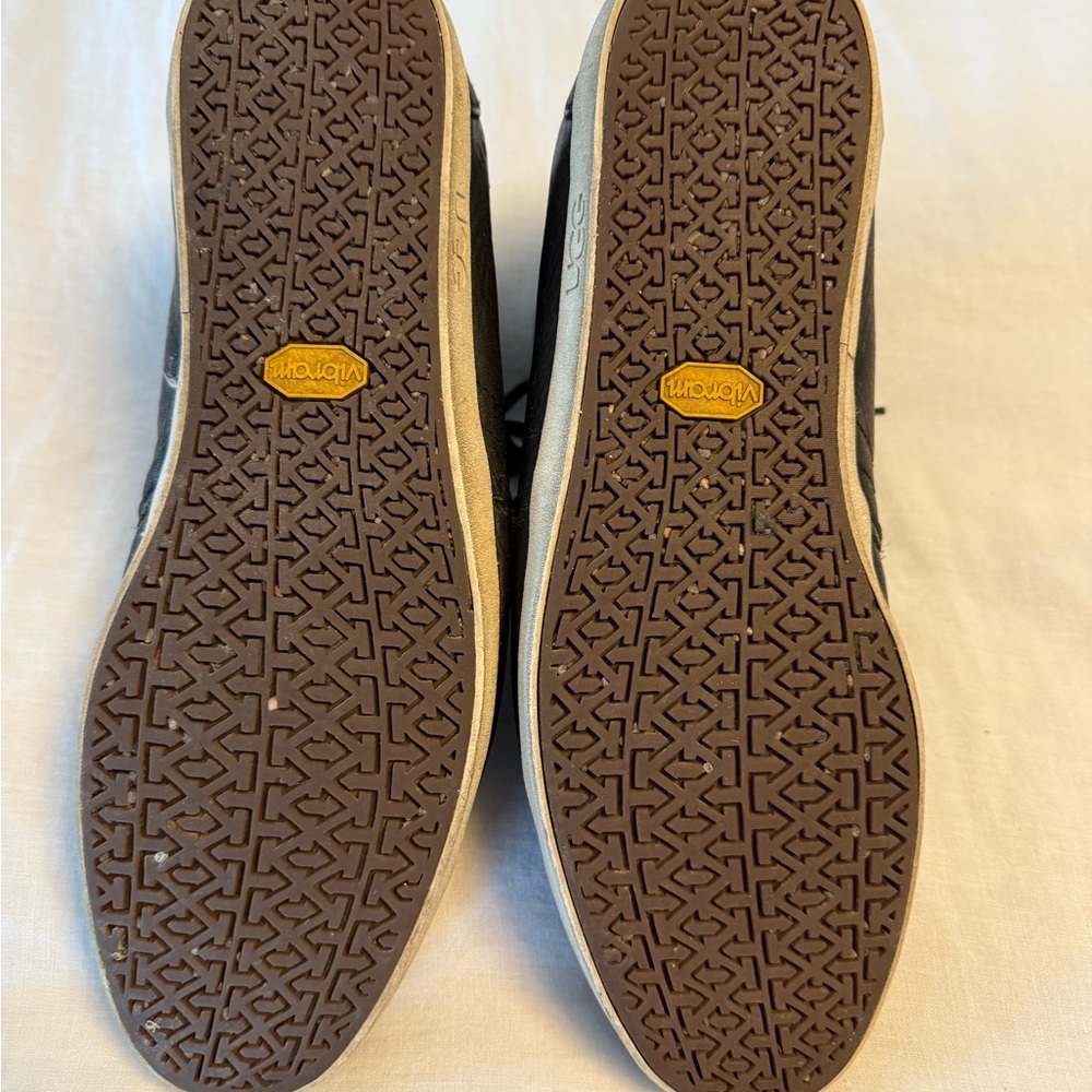 UGG Black Leather High-Top Sneakers - Picture 4 of 6